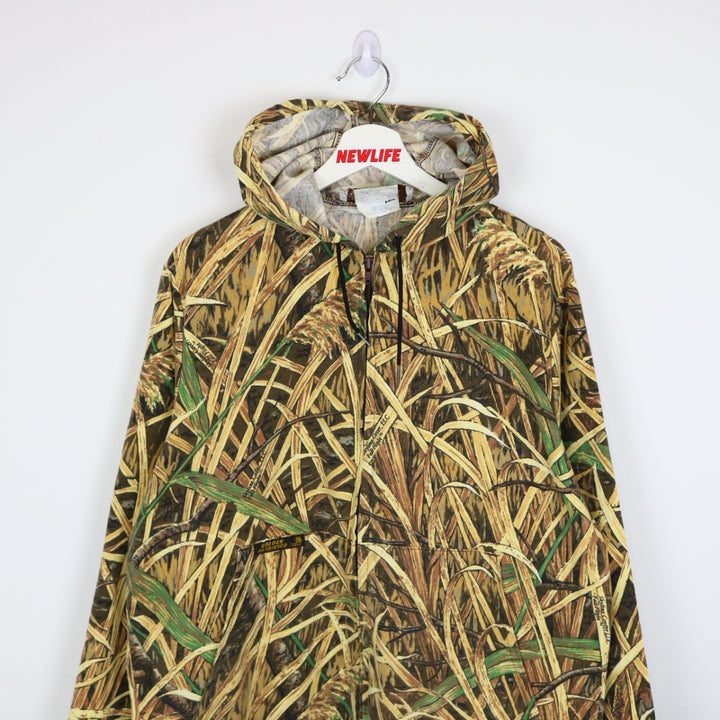 Vintage 80's Golden Retriever Skyline Camo Jacket - L-NEWLIFE Clothing