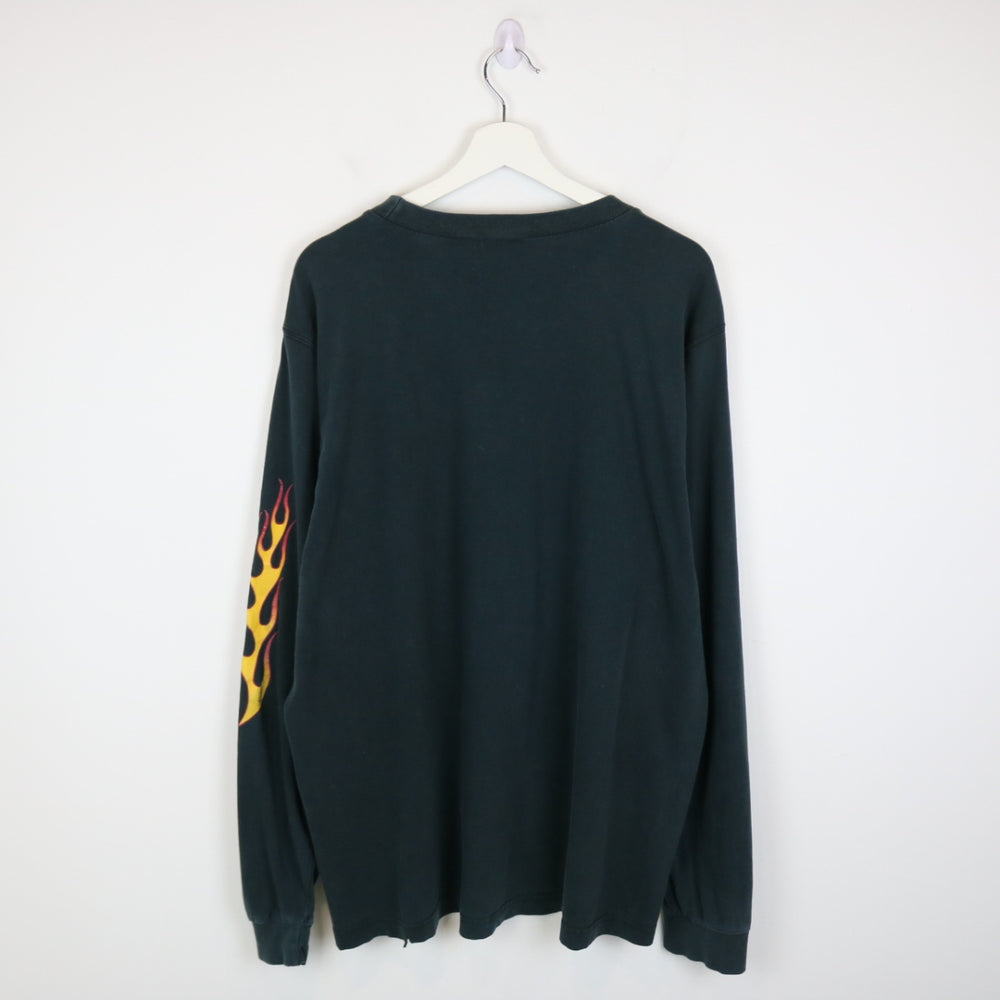Vintage 00's Eight Ball Flame Long Sleeve Tee - XL-NEWLIFE Clothing
