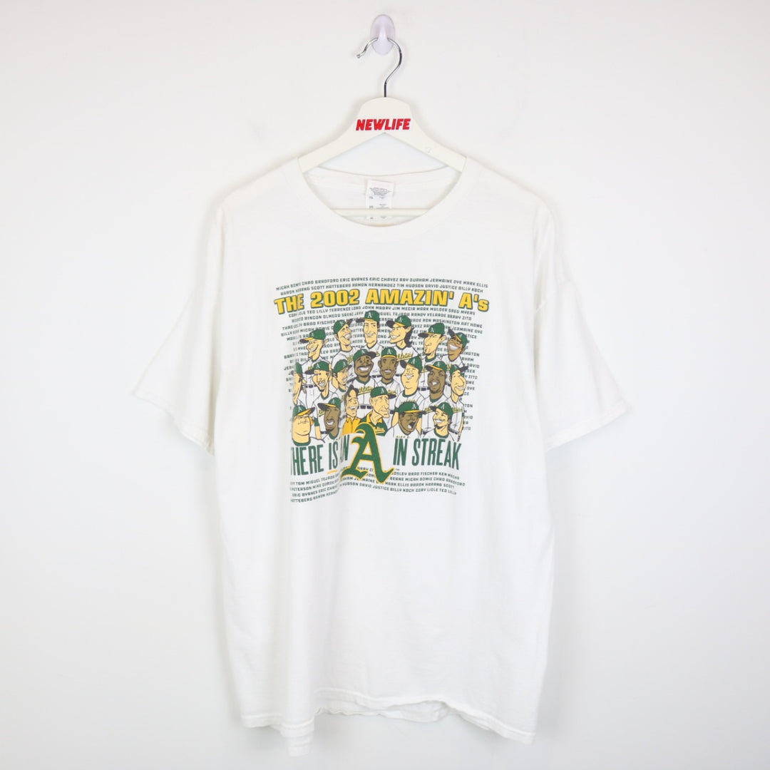 Vintage 2002 Amazin A's Oakland MLB Tee - XL-NEWLIFE Clothing