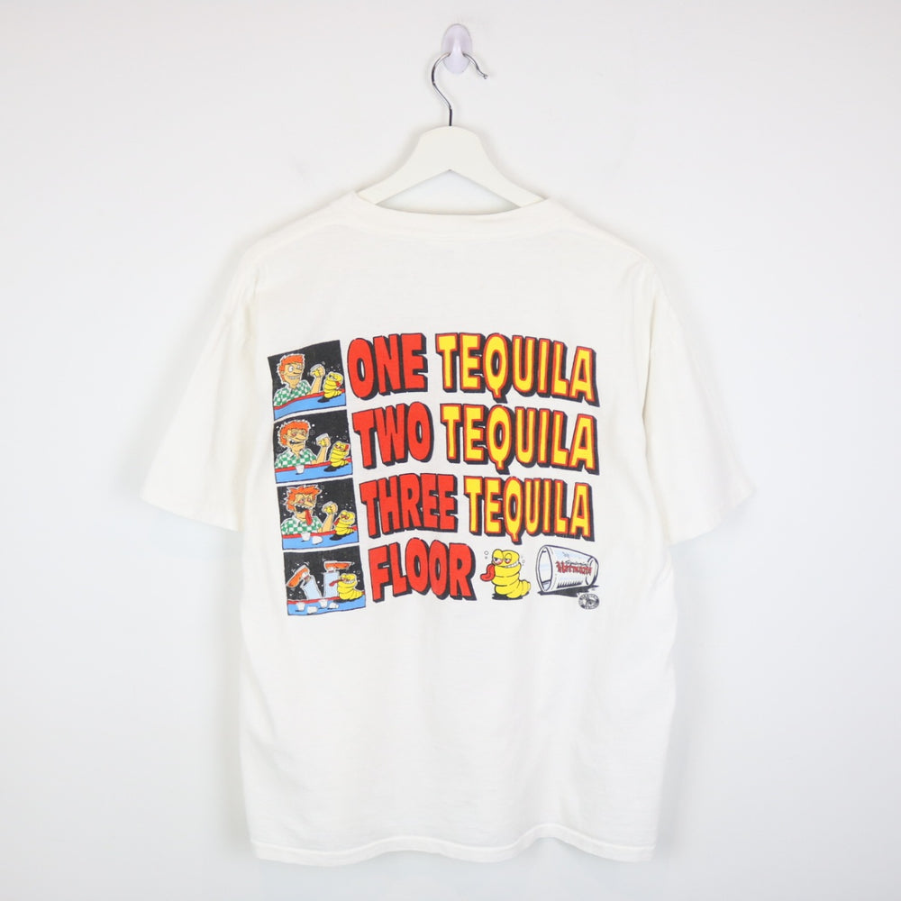 Vintage 90's Squirmin' Hermans Tequila Tee - L-NEWLIFE Clothing
