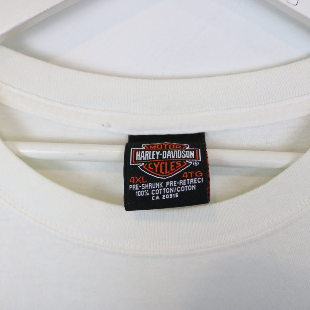 Vintage 2006 True North Strong &amp; Free Harley Davidson Edmonton Tee - 4XL-NEWLIFE Clothing