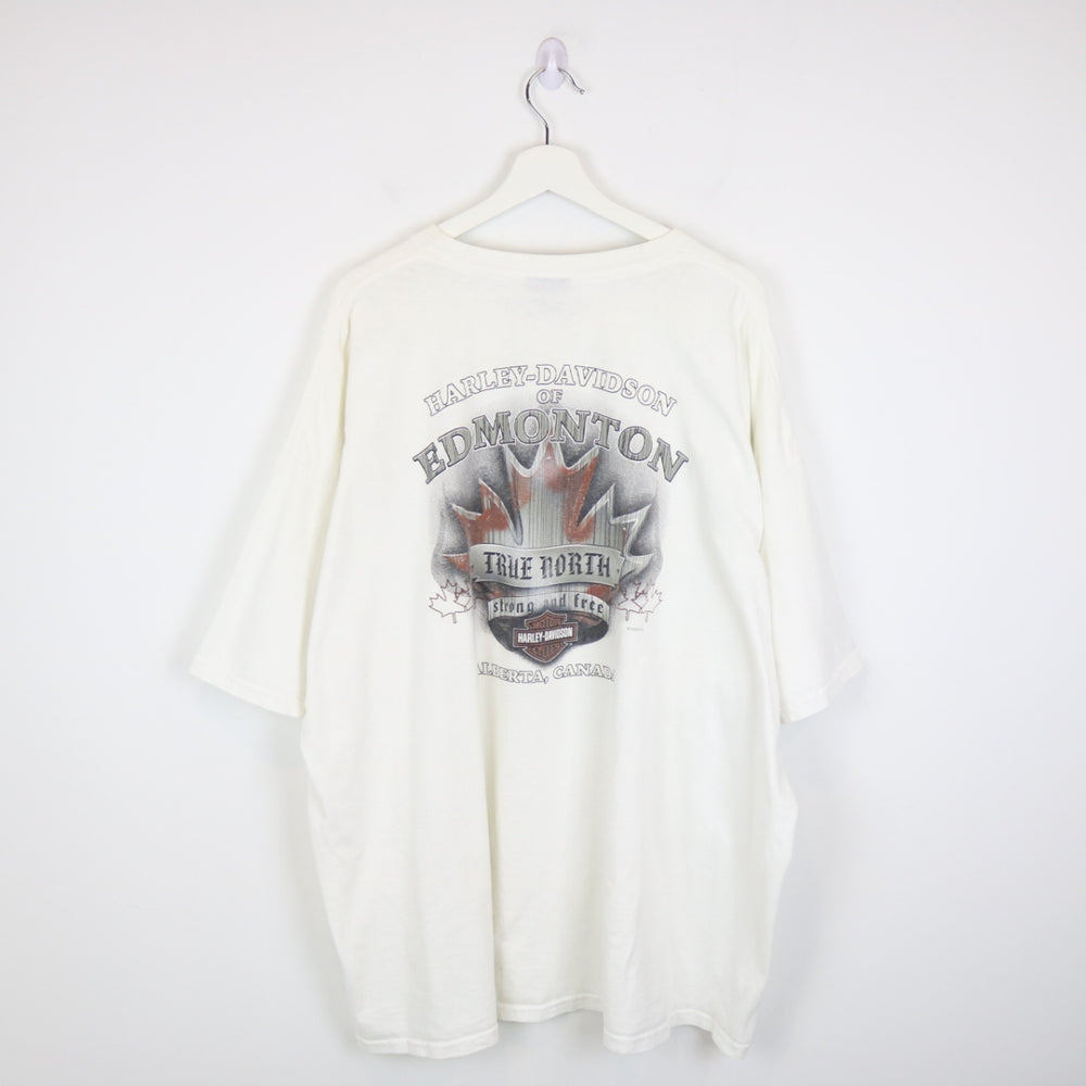 Vintage 2006 True North Strong & Free Harley Davidson Edmonton Tee - 4XL-NEWLIFE Clothing