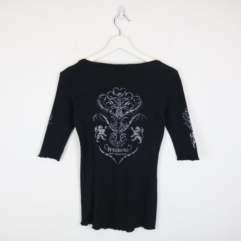 Vintage 90's Rhinestone Cross Tee - S-NEWLIFE Clothing