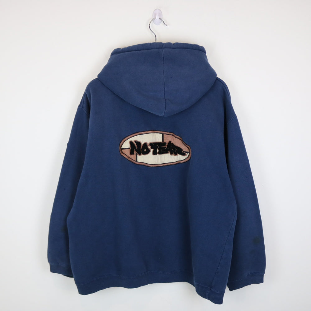 Vintage 90's No Fear Quarter Zip Hoodie - L/XL-NEWLIFE Clothing