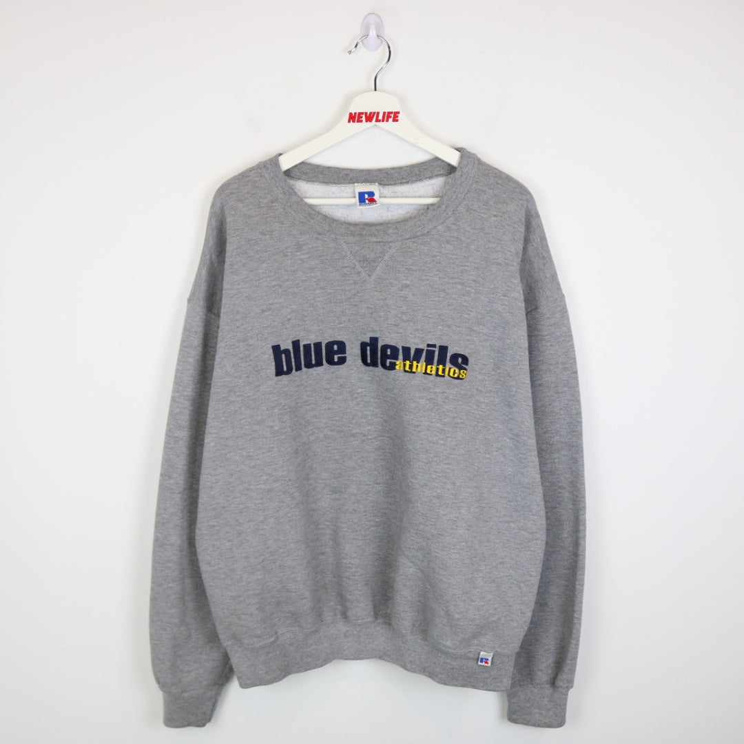 Vintage 90's Duke University Blue Devils Athletics Russell Crewneck - L-NEWLIFE Clothing