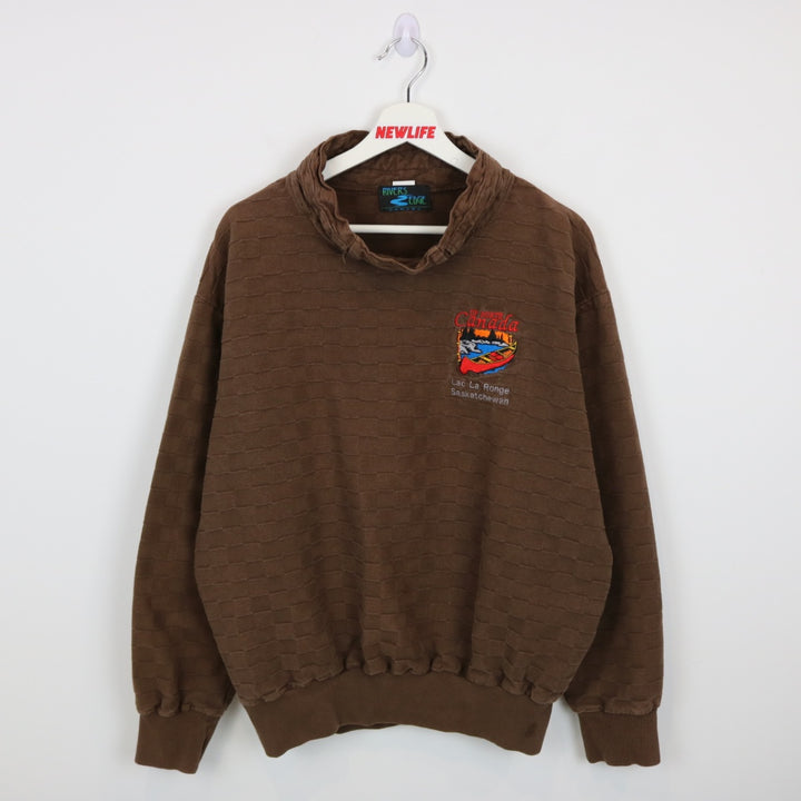 Vintage 90's Lac La Ronge Checkered Crewneck - L-NEWLIFE Clothing