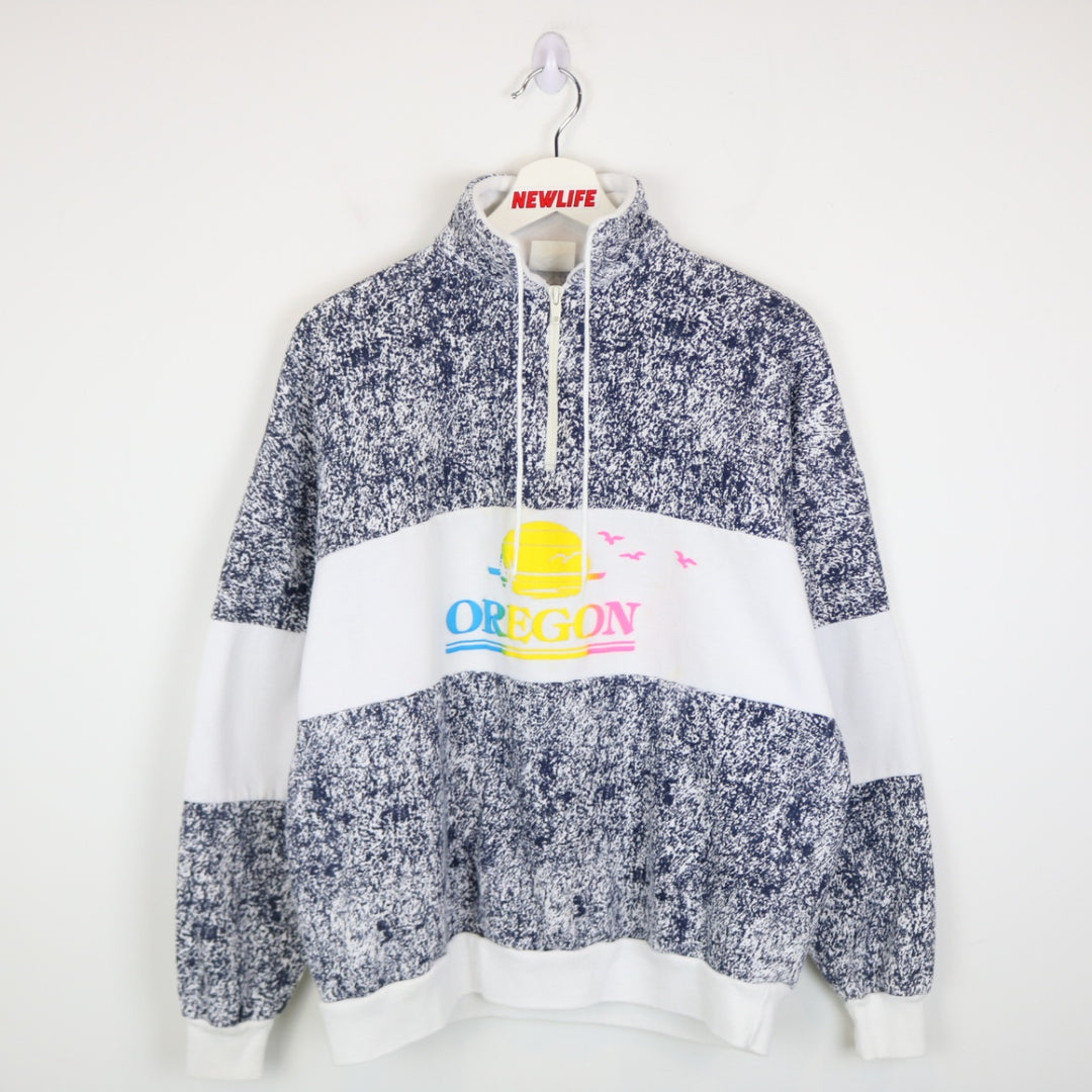 Vintage 80's Oregon Quarter Zip Sweater - M/L-NEWLIFE Clothing