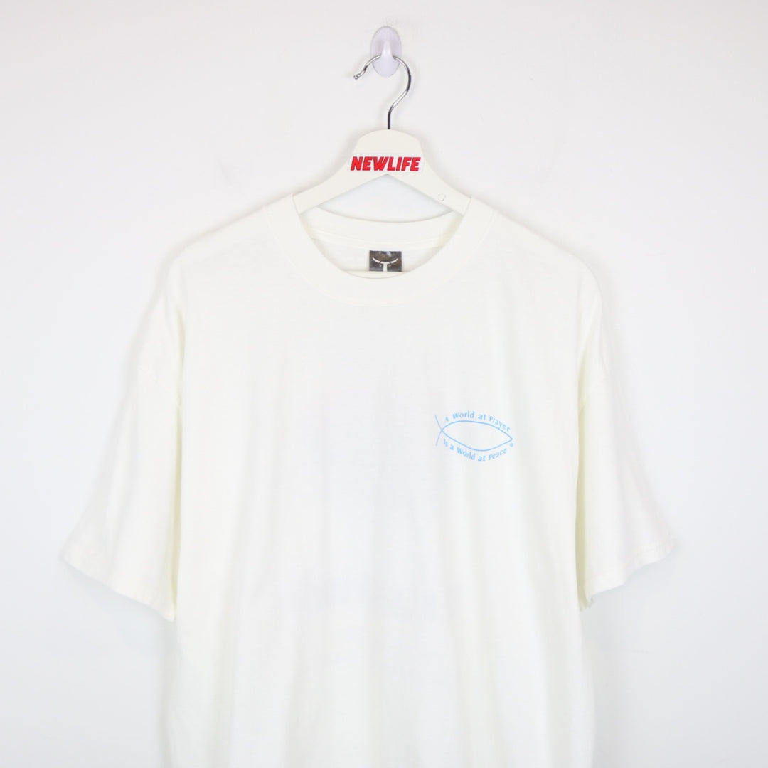 Vintage 2007 Rosary Bowl World at Prayer Tee - XL-NEWLIFE Clothing