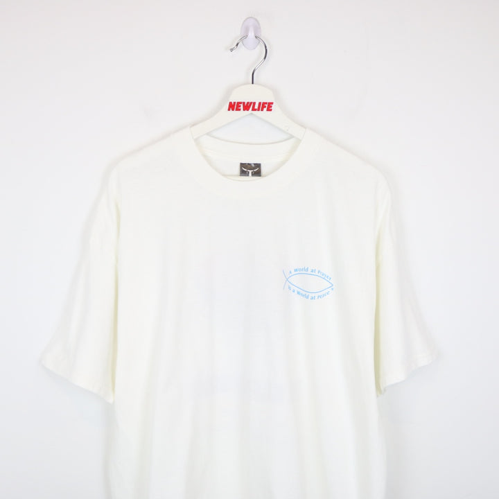 Vintage 2007 Rosary Bowl World at Prayer Tee - XL-NEWLIFE Clothing