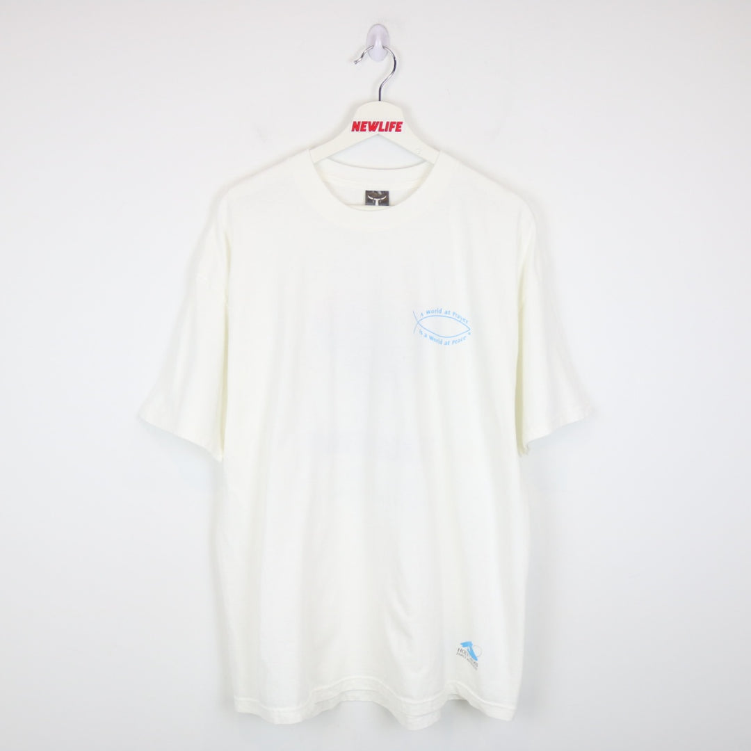 Vintage 2007 Rosary Bowl World at Prayer Tee - XL-NEWLIFE Clothing