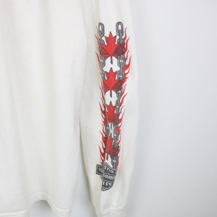 Vintage 2004 Harley Davidson Chatham Kent Ontario Long Sleeve Tee - 3XL-NEWLIFE Clothing