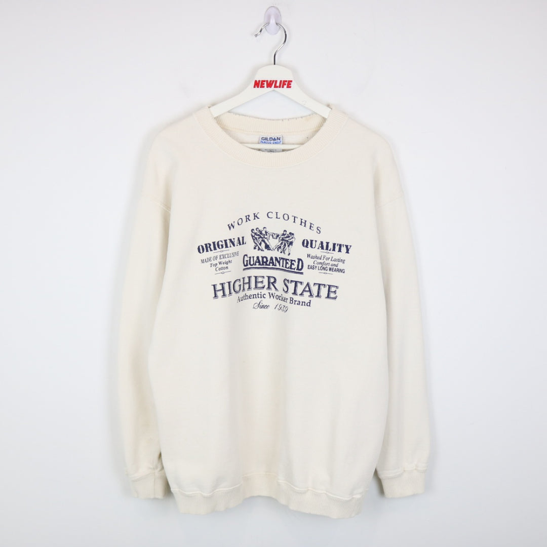 Vintage 90's Higher State Work Clothes Crewneck - M-NEWLIFE Clothing
