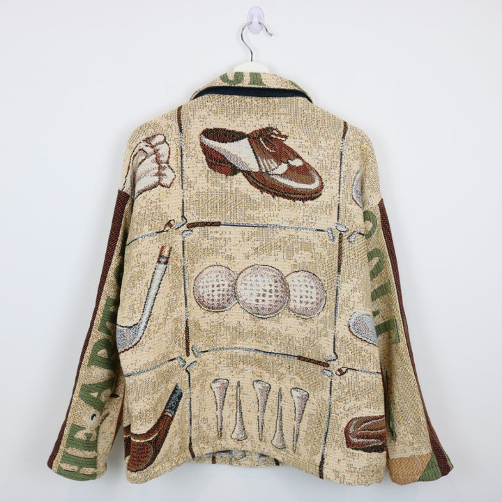 Reworked Vintage The Art of Golf Tapestry Jacket - M-NEWLIFE Clothing