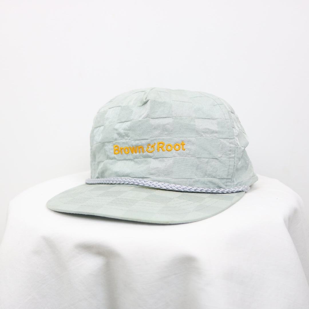 Vintage 80's Brown & Root Checkered Hat - OS-NEWLIFE Clothing