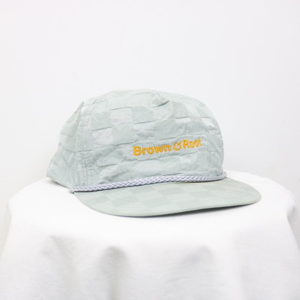 Vintage 80's Brown & Root Checkered Hat - OS-NEWLIFE Clothing