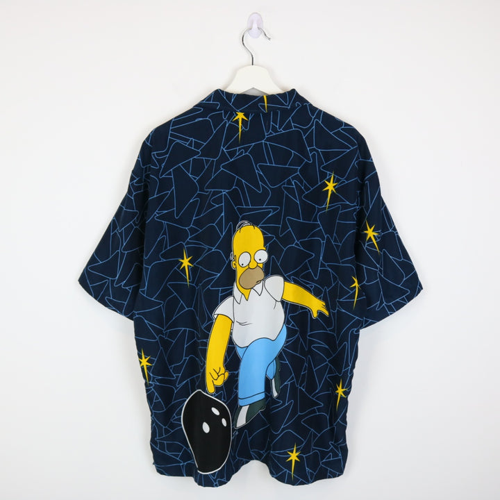 Vintage 00's The Simpsons Homer Short Sleeve Button Up - XL-NEWLIFE Clothing
