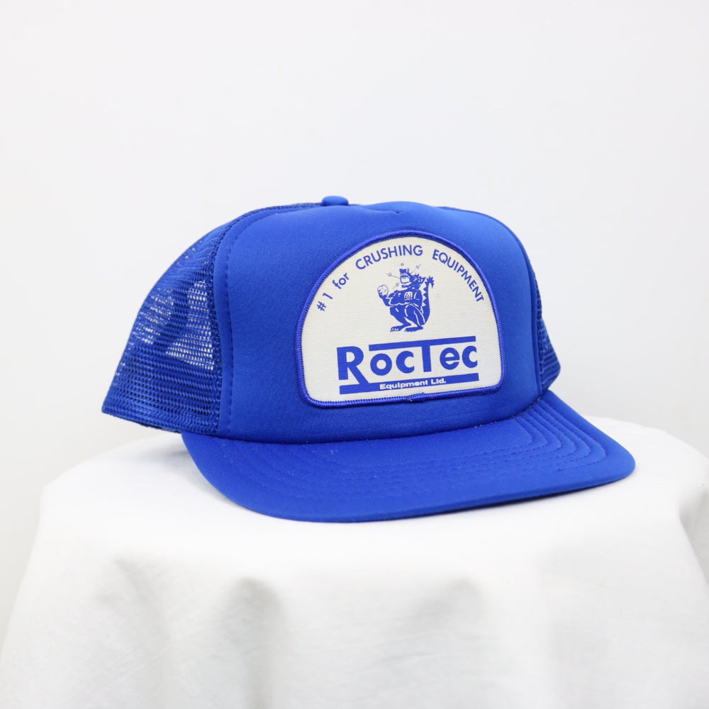Vintage 80's RocTee Equipment Trucker Hat - OS-NEWLIFE Clothing