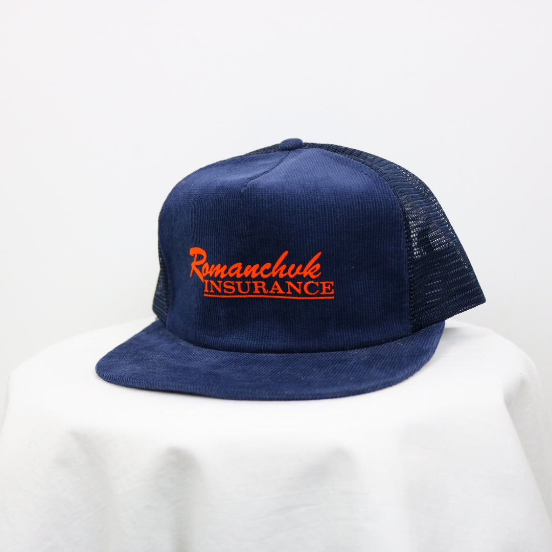 Vintage 90's Romanchuk Insurance Corduroy Hat - OS-NEWLIFE Clothing