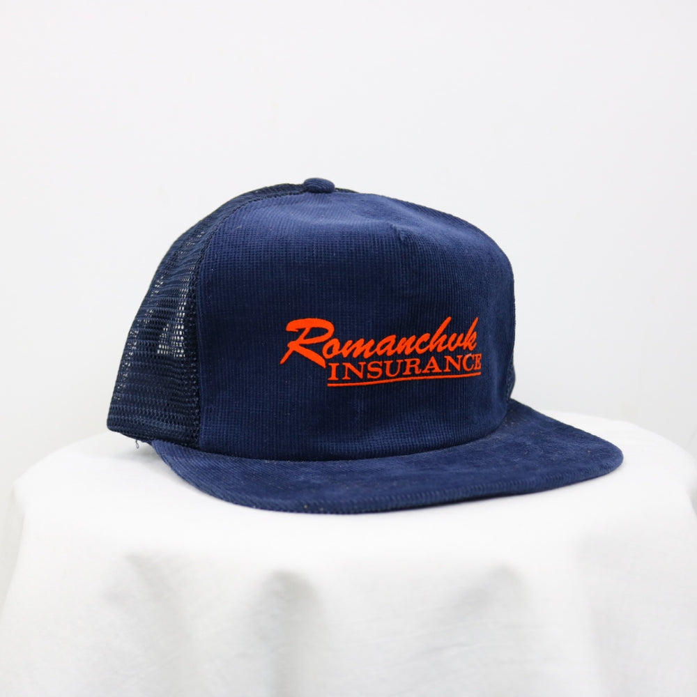 Vintage 90's Romanchuk Insurance Corduroy Hat - OS-NEWLIFE Clothing