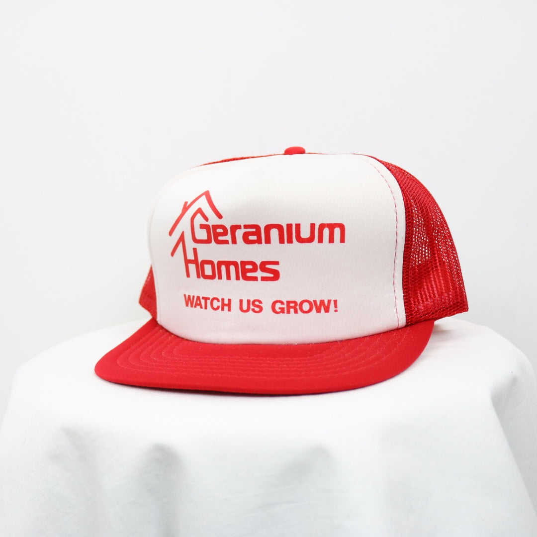 Vintage 80's Gerenium Homes Trucker Hat - OS-NEWLIFE Clothing