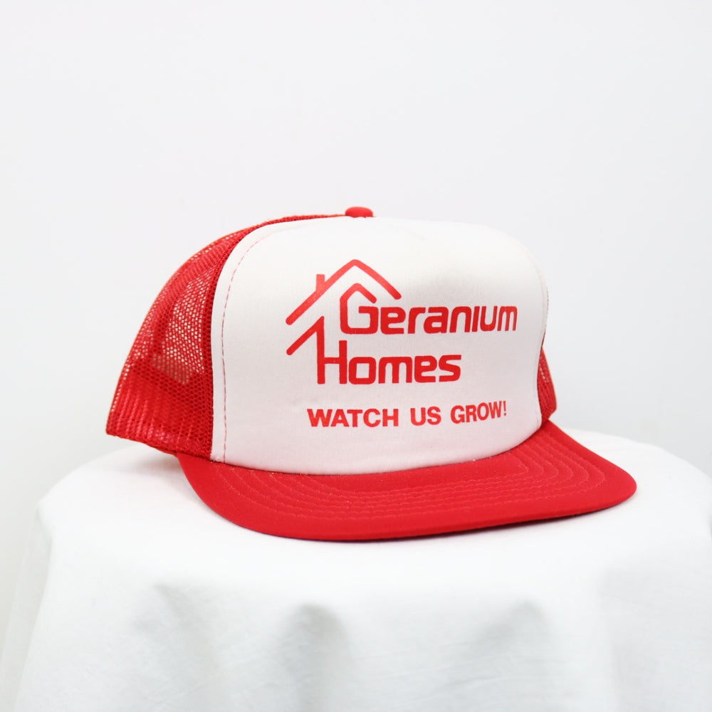 Vintage 80's Gerenium Homes Trucker Hat - OS-NEWLIFE Clothing