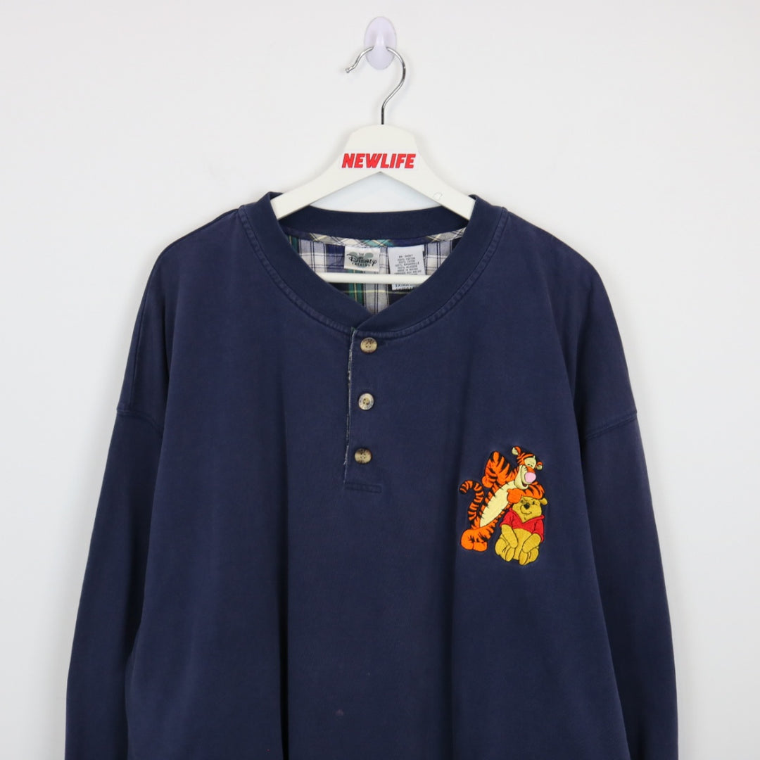 Vintage 90's Disney Winnie the Pooh Henley Tee - 3XL-NEWLIFE Clothing