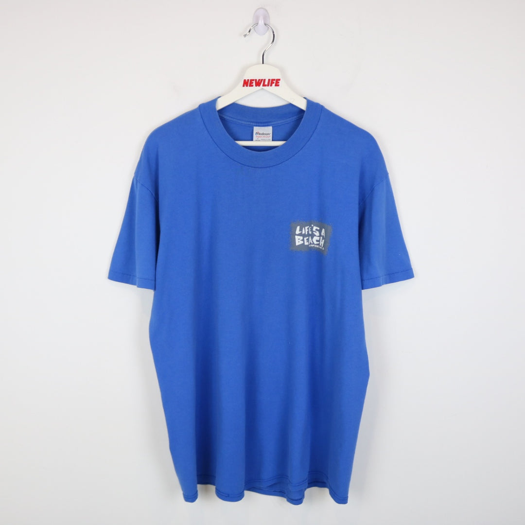 Vintage 90's Life's A Beach No Fear Tee - XL-NEWLIFE Clothing