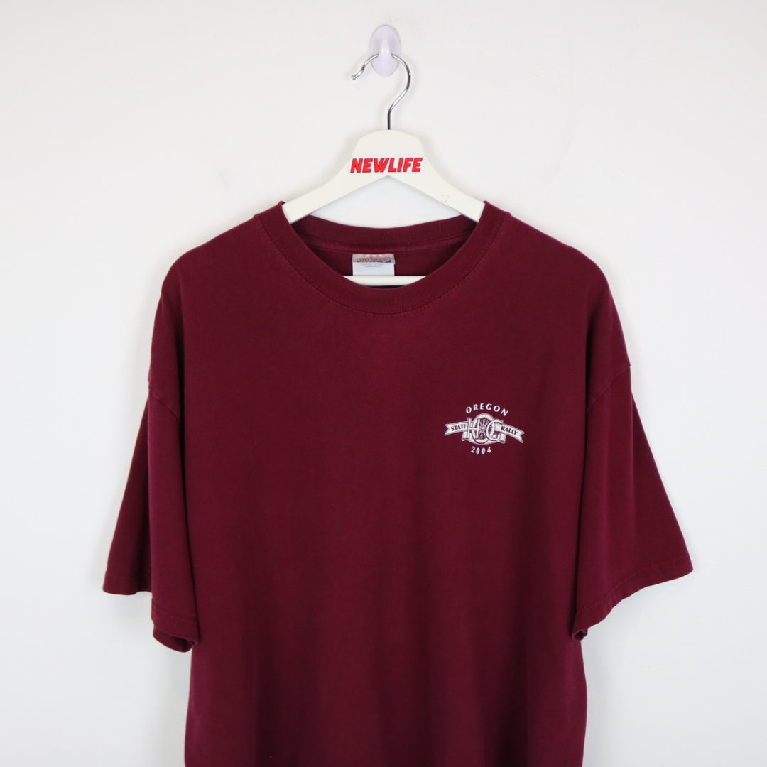 Vintage 2004 Harley Davidson Oregon State Rally Tee - XL-NEWLIFE Clothing