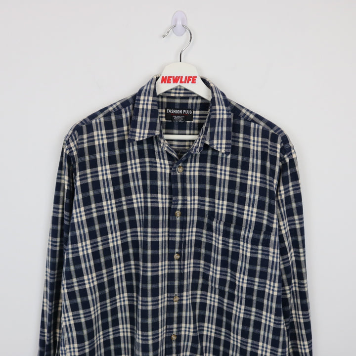 Vintage 90's Plaid Flannel Button Up - M-NEWLIFE Clothing