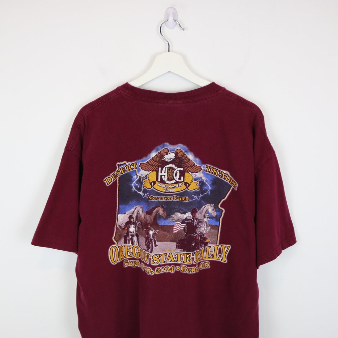 Vintage 2004 Harley Davidson Oregon State Rally Tee - XL-NEWLIFE Clothing