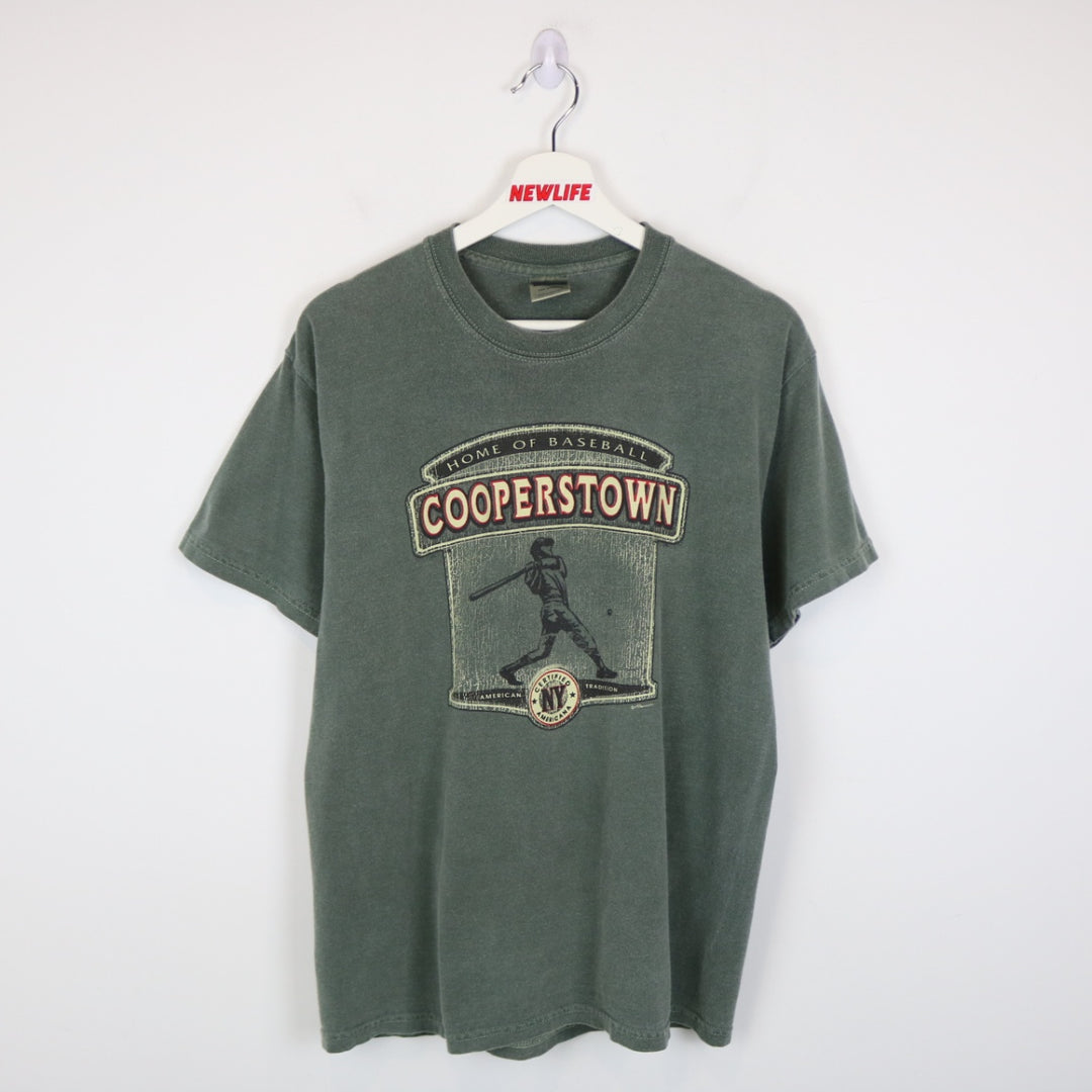 Vintage 00's Cooperstown Baseball Tee - M-NEWLIFE Clothing