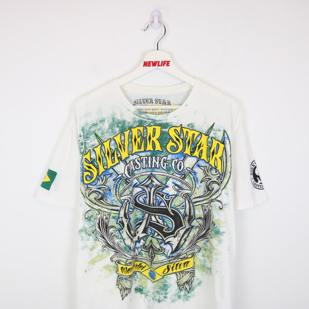 Y2K Silver Star Casting Co Wanderlei Silva Tee - L-NEWLIFE Clothing