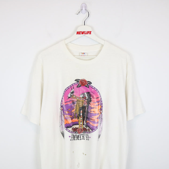 Vintage 1993 Summer Skeleton Indigenous Tee - XL-NEWLIFE Clothing