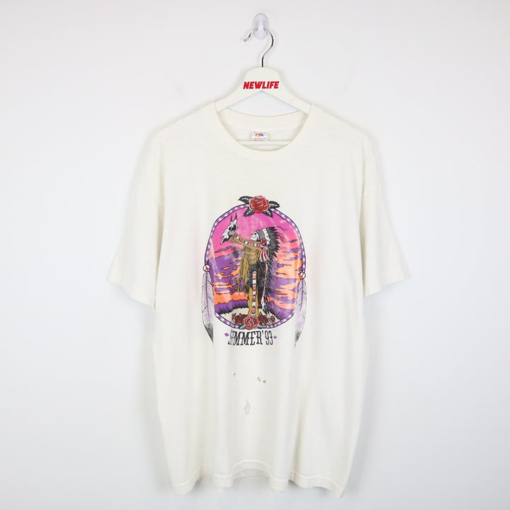 Vintage 1993 Summer Skeleton Indigenous Tee - XL-NEWLIFE Clothing