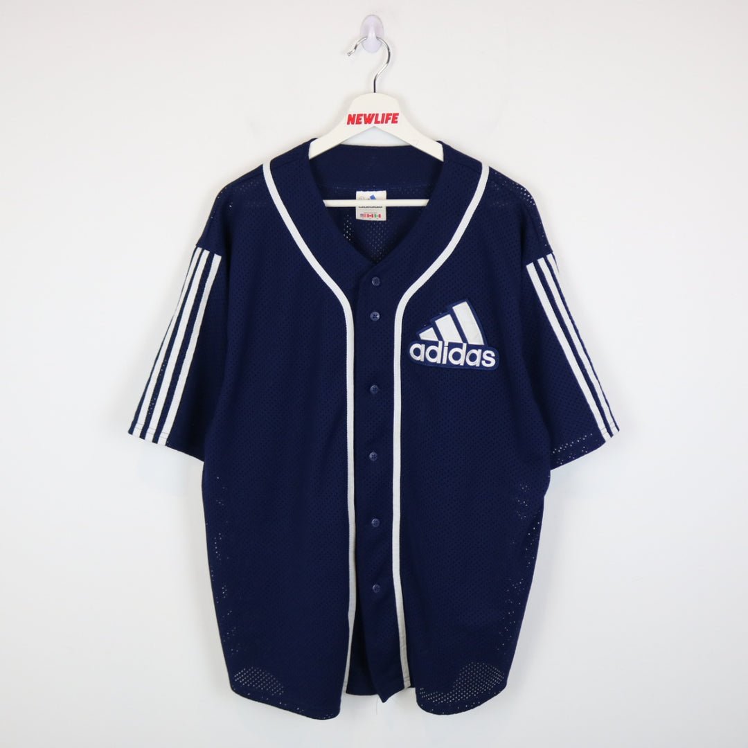 Vintage 90's Adidas Mesh Baseball Jersey - L-NEWLIFE Clothing