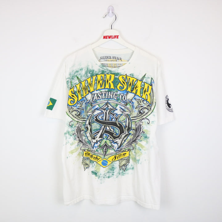 Y2K Silver Star Casting Co Wanderlei Silva Tee - L-NEWLIFE Clothing