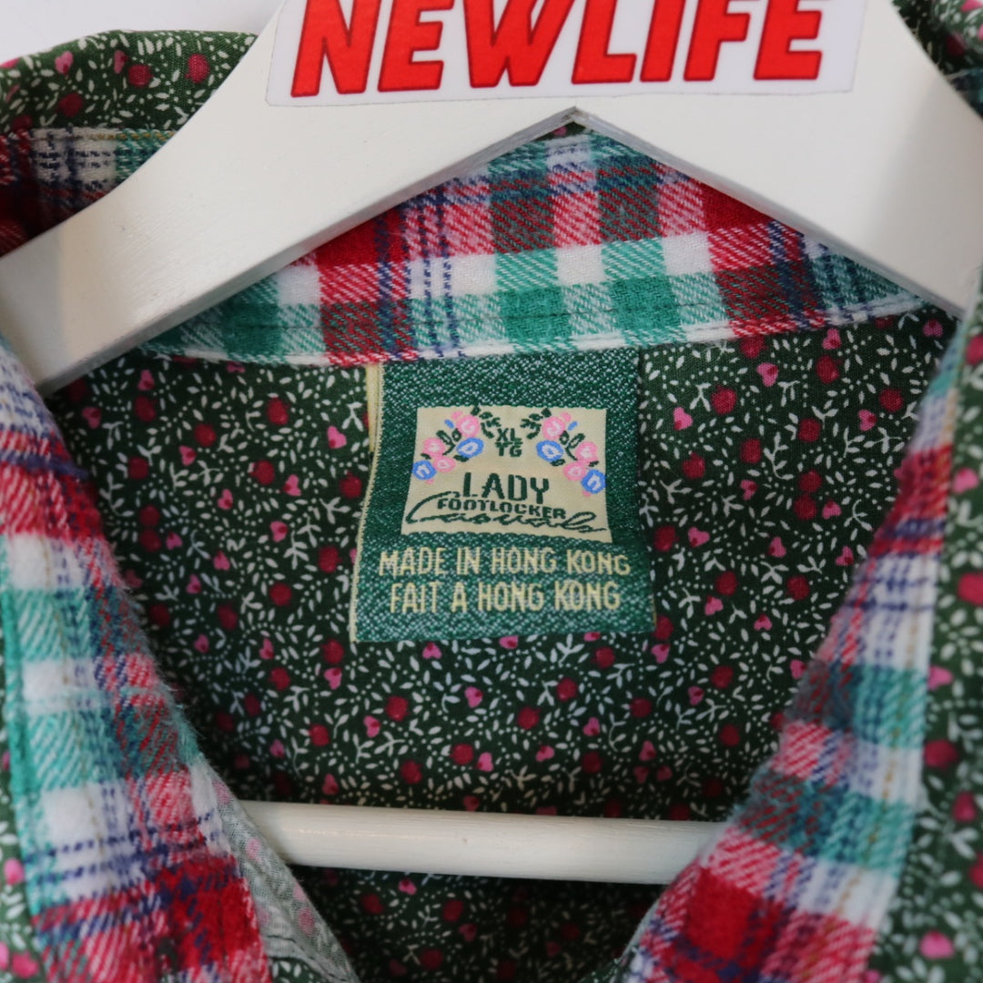 Vintage 90's Lady Footlocker Floral Patterned Button Up - L-NEWLIFE Clothing