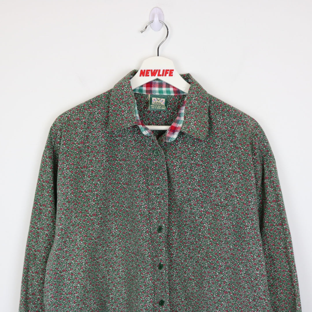 Vintage 90's Lady Footlocker Floral Patterned Button Up - L-NEWLIFE Clothing
