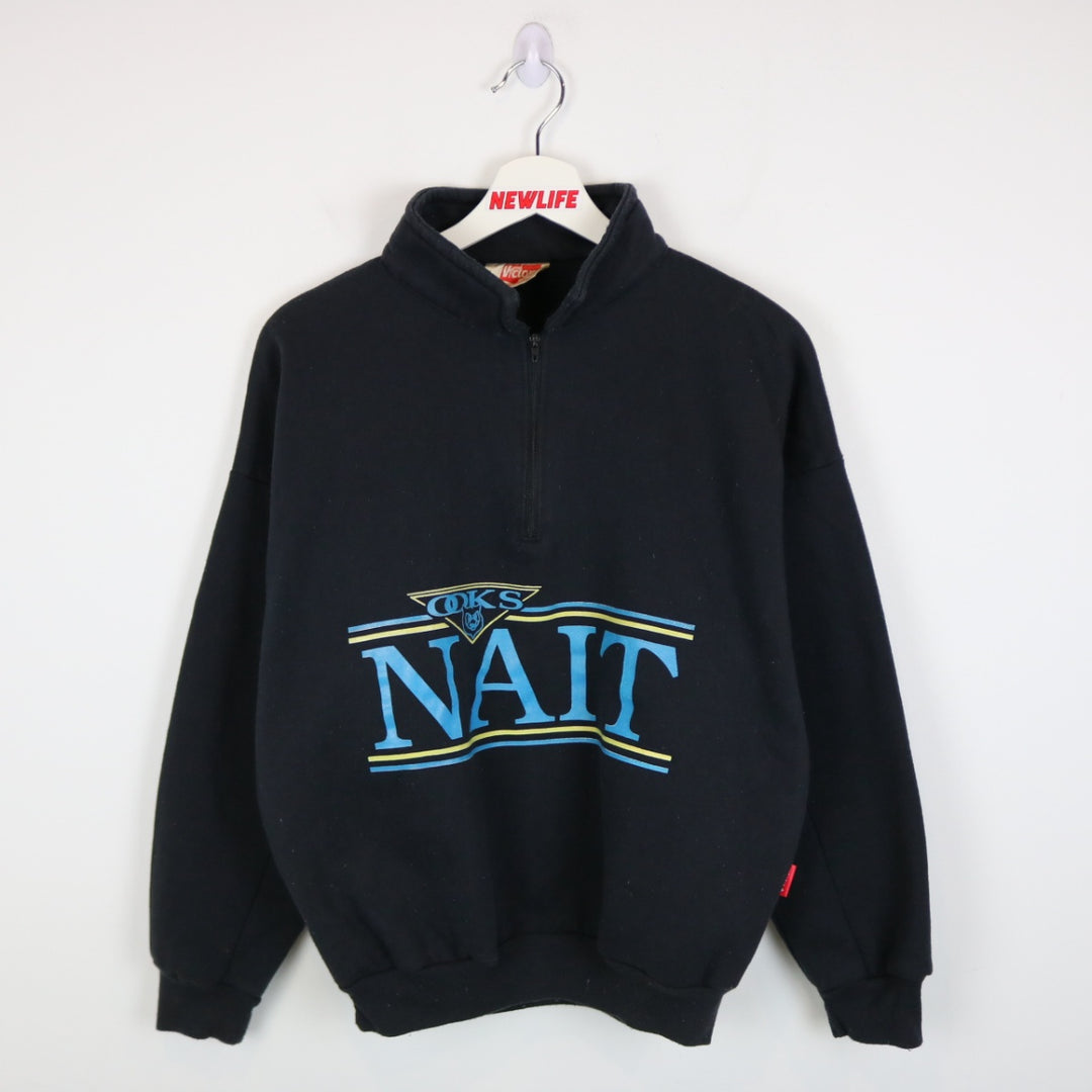 Vintage 80's Nait Ooks Quarter Zip Sweater - M-NEWLIFE Clothing