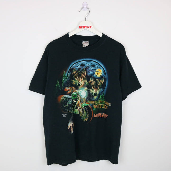 Vintage 2000 Call of the Wild Biker Tee - L-NEWLIFE Clothing