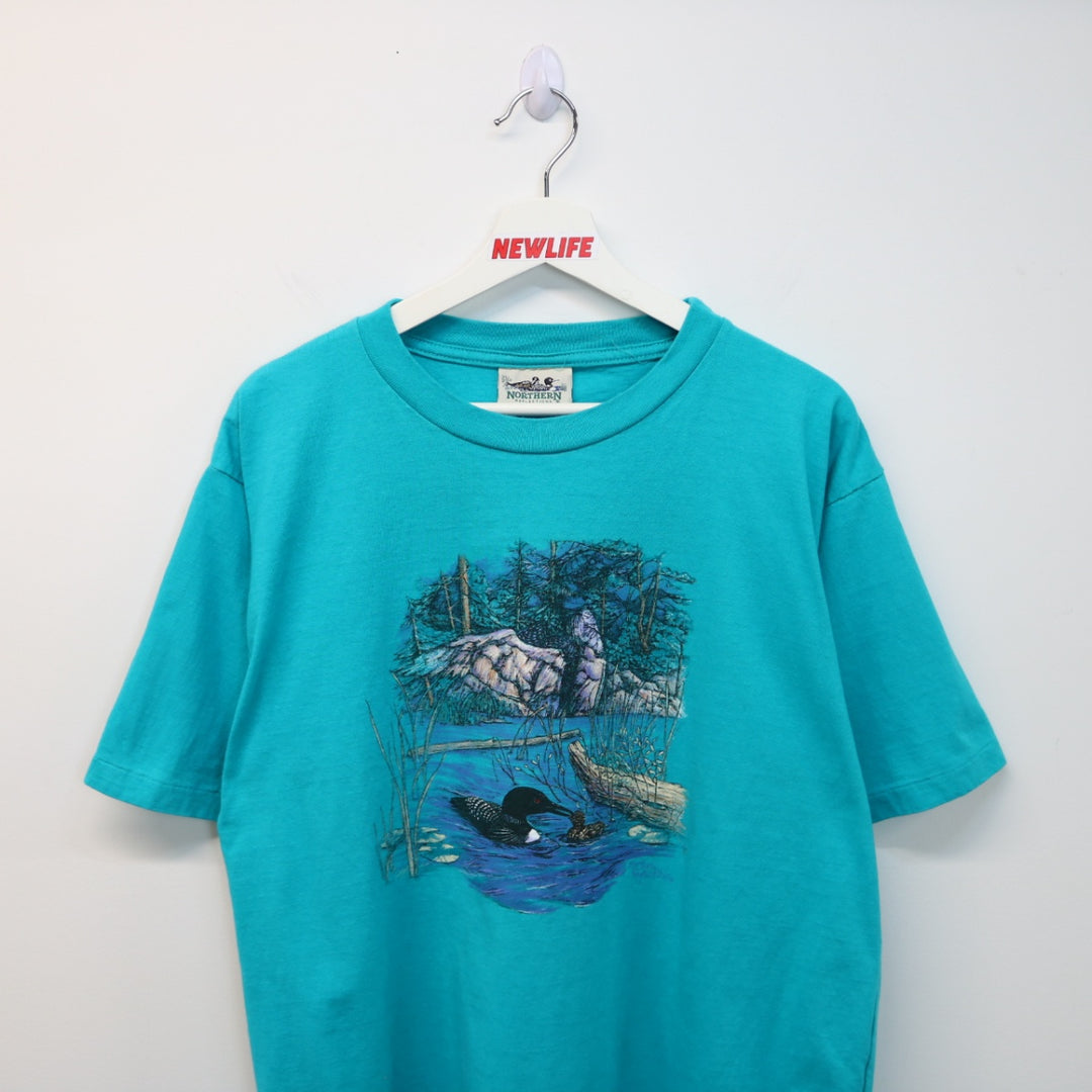 Vintage 90's Loon Nature Tee - L-NEWLIFE Clothing