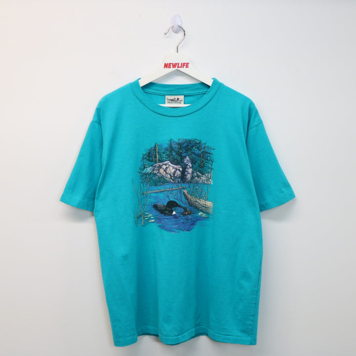 Vintage 90's Loon Nature Tee - L-NEWLIFE Clothing