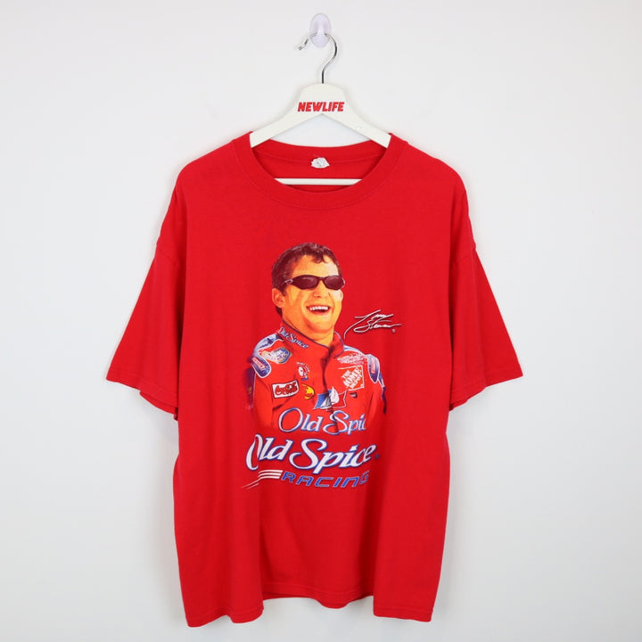 Vintage 00's Tony Stewart Old Spice Nascar Racing Tee - XL-NEWLIFE Clothing