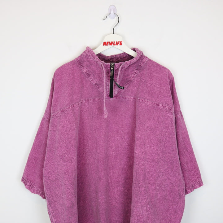 Vintage 90's Ezze Wear Short Sleeve Quarter Zip - XXL-NEWLIFE Clothing