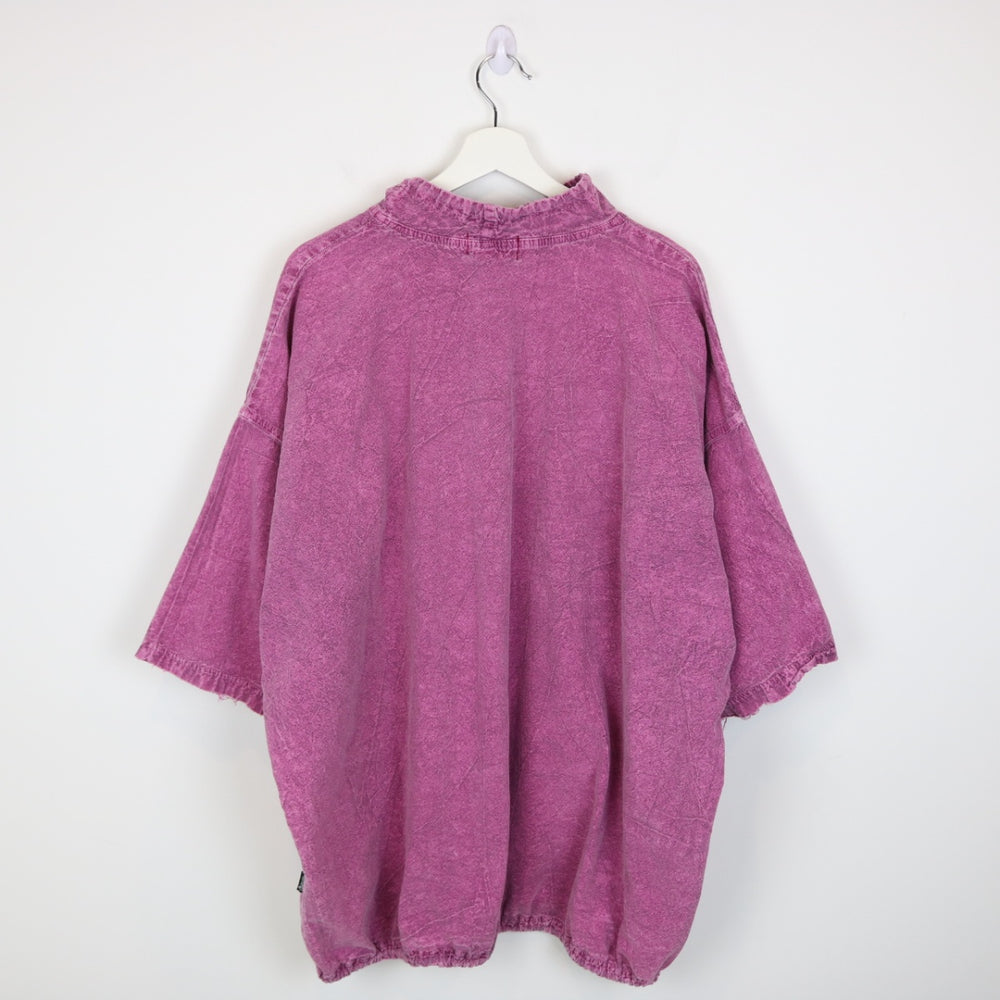 Vintage 90's Ezze Wear Short Sleeve Quarter Zip - XXL-NEWLIFE Clothing