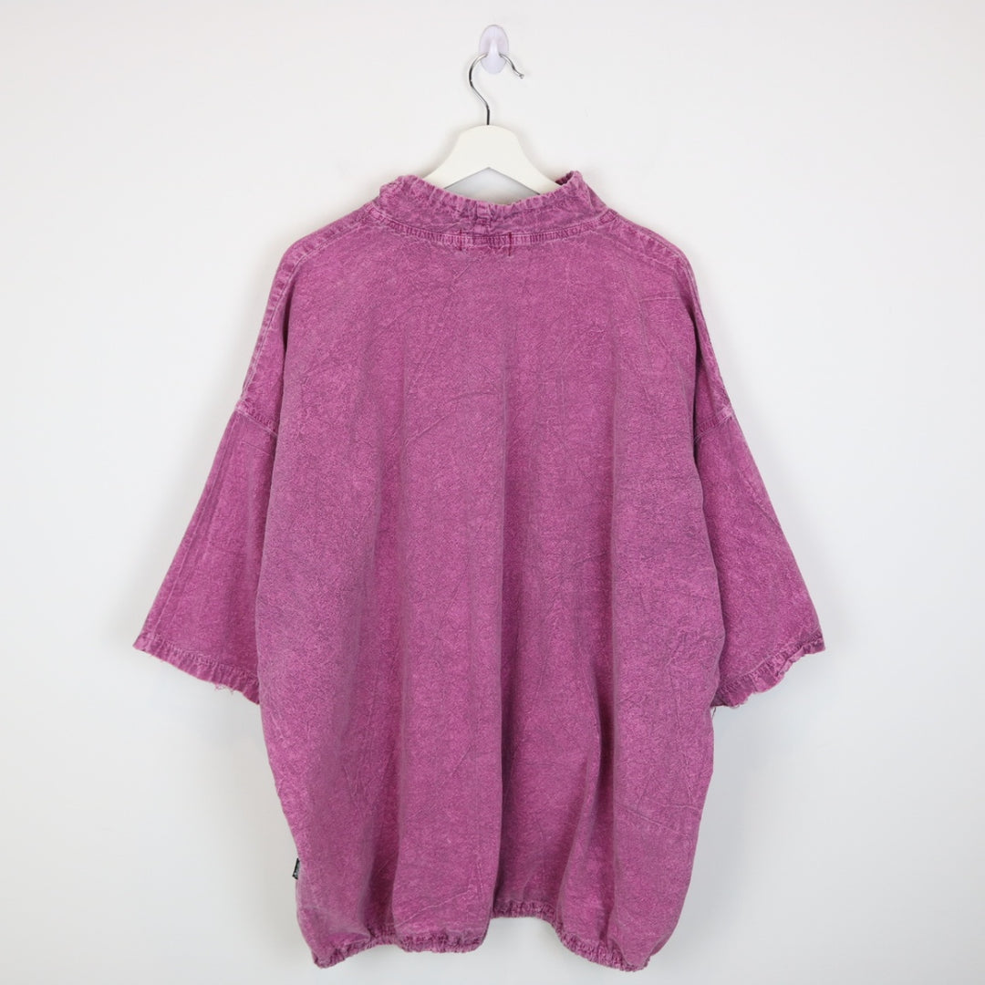 Vintage 90's Ezze Wear Short Sleeve Quarter Zip - XXL-NEWLIFE Clothing