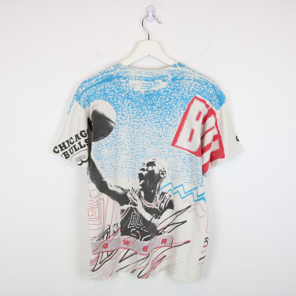 Vintage 90's Michael Jordan Magic Johnson Chicago Bulls NBA Tee - M-NEWLIFE Clothing