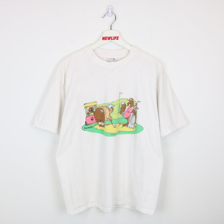 Vintage 90's Sea World Golf Nature Tee - L-NEWLIFE Clothing