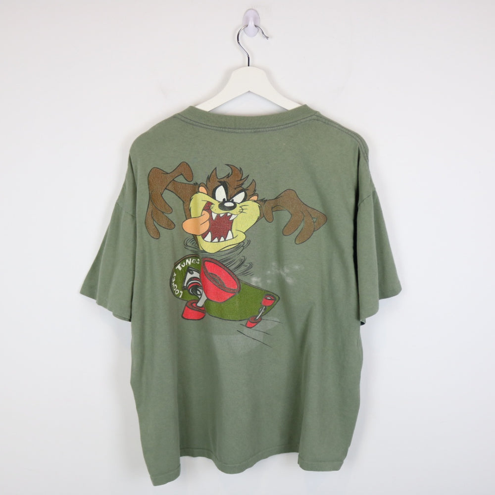 Vintage 90's Looney Tunes Taz Skateboarding Tee - XL-NEWLIFE Clothing