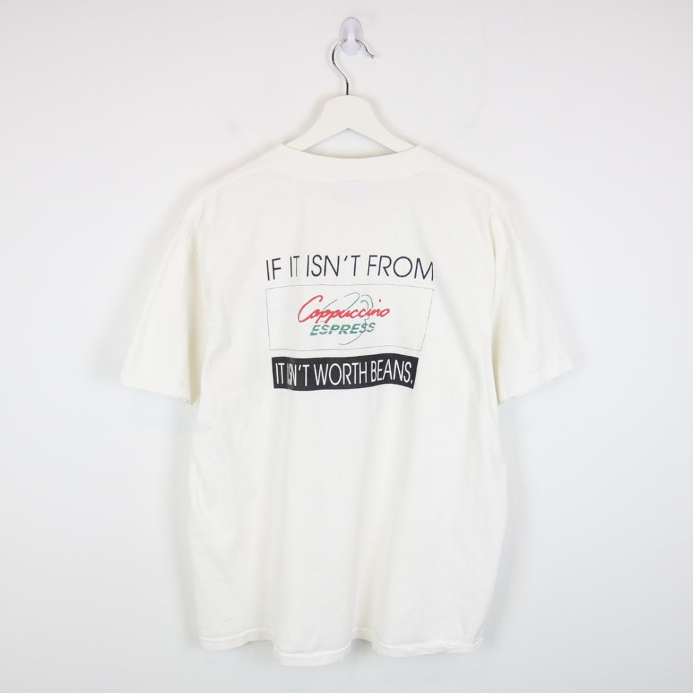 Vintage 90's Cappuccino Express Coffee Tee - L-NEWLIFE Clothing